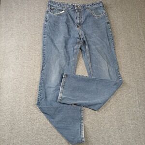 Duluth Trading Co Ballroom Blue Jeans Mens 36x34 Straight Leg Stretch Denim